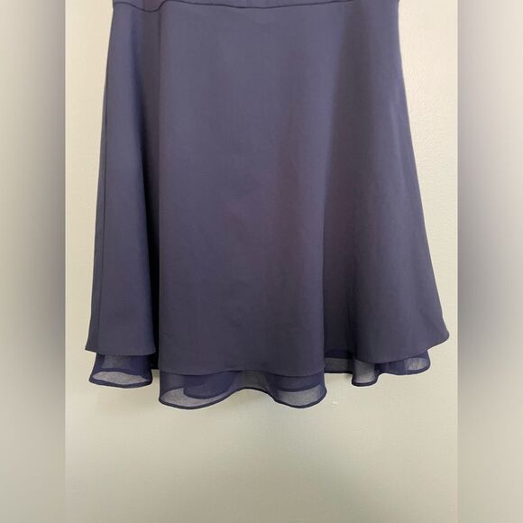 Tobi Womens Navy V Neck Sheer Top Fit and Flare Mini Dress size S - Picture 4 of 9